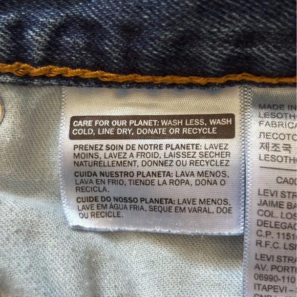 Levi’s 505 Blue Regular Fit Men’s Jeans Dark Stonewash W36 L32 - Picture 9 of 15